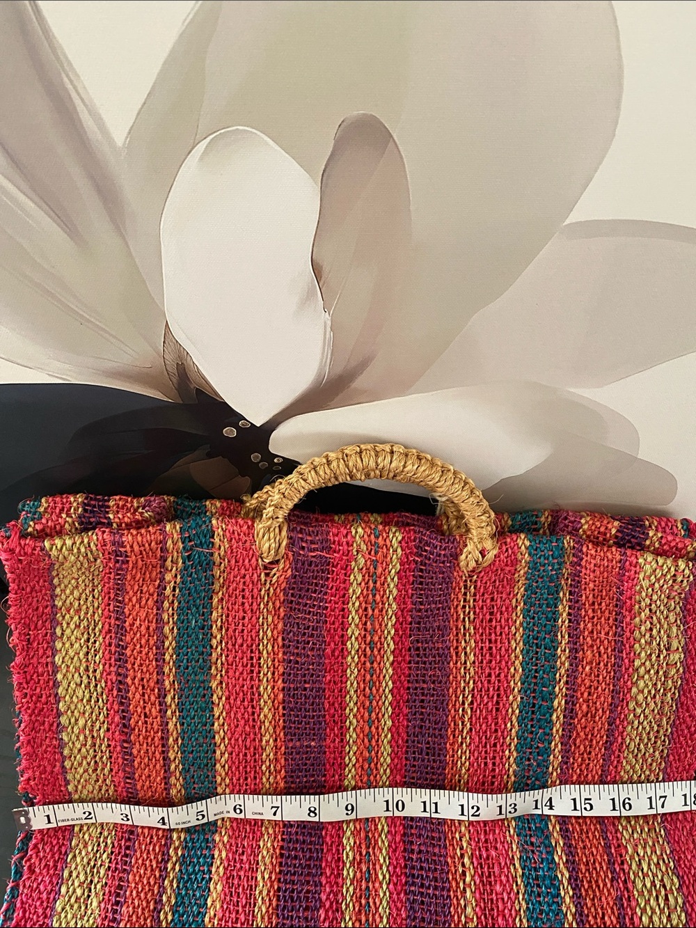 Vintage 80’s 100% Henequen Hand Woven In Mexico Tote - Picture 6 of 8